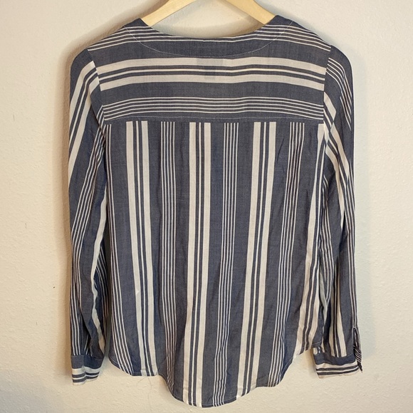 Striped sheer blouse. - Picture 7 of 7